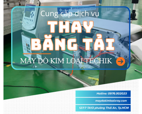 Dịch vụ thay băng tải Intralox dạng xích nhựa liên kết máy dò kim loại công nghiệp