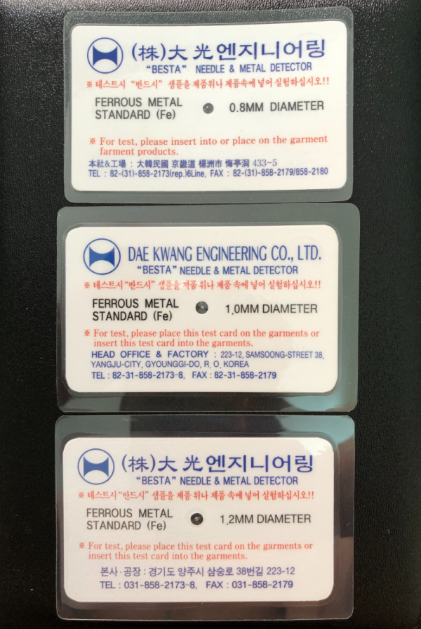 Thẻ Kiểm Tra Máy Dò Kim Besta(Test Card)